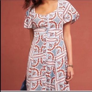 Maeve by Anthropologie Dress with Flutter Sleeves